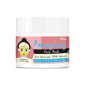 Preach Pharma Amazing Face Pack, DE-TAN with Saffron, Multani Mitti, Chia Seeds, Flax Seeds and White Chandan for Smooth, Bright Skin, Reduces Pigmentation and Wrinkles & D- TAN...