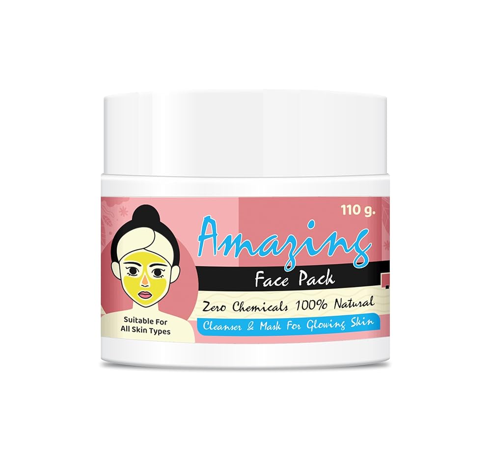 Preach Pharma Amazing Face Pack, DE-TAN with Saffron, Multani Mitti, Chia Seeds, Flax Seeds and White Chandan for Smooth, Bright Skin, Reduces Pigmentation and Wrinkles & D- TAN...
