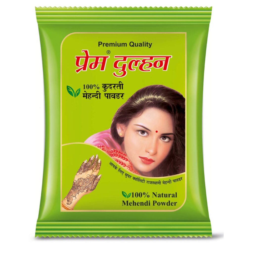 Prem Dulhan 100% Natural Henna Mehandi Powder for men and women (1kg)