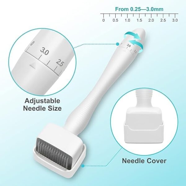 Productlance Derma Roller Kit Alternative Adjustable Derma Stamp Microneedling Pen Stamp Pen for Hair Beard Growth Face Body Home Use