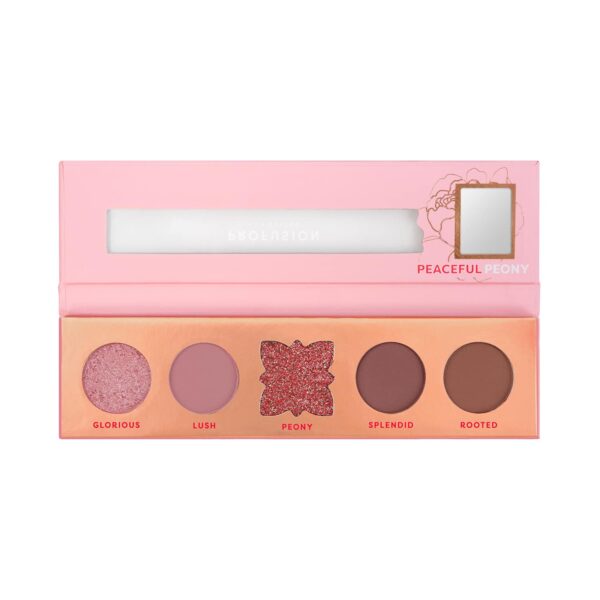 Profusion Cosmetics Blooming Hues 5 Shade Eye Shadow Pallete - Peaceful Peony (4.9 g) - Profusion Cosmetics