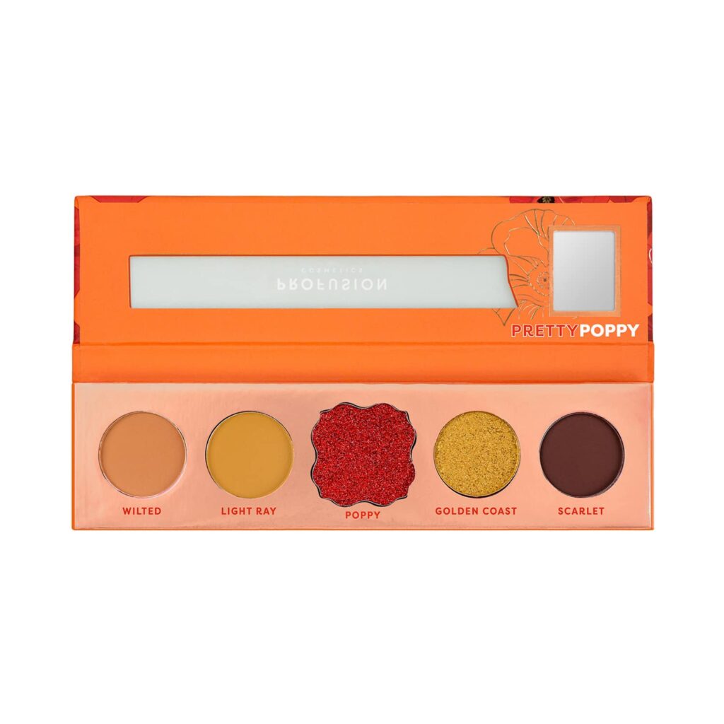 Profusion Cosmetics Blooming Hues 5 Shade Eye Shadow Pallete - Pretty Poppy (5.2 g) - Profusion Cosmetics
