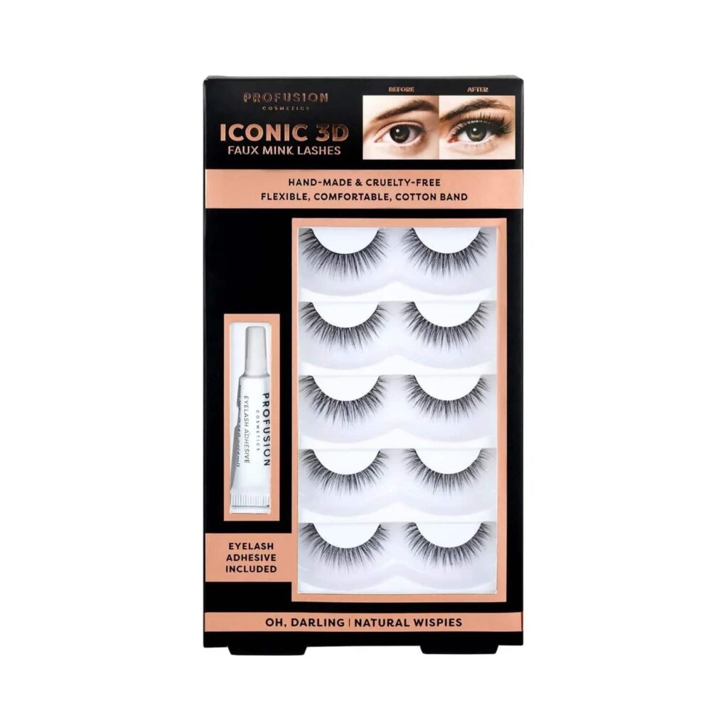 Profusion Cosmetics Iconic 3D Mink Eyelashes - Oh Darling (6 Pcs) - Profusion Cosmetics