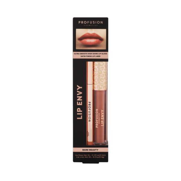 Profusion Cosmetics Lip Envy Lip Gloss & + Lip Liner Duo - Bare Beauty (3.5ml + 0.3g) - Profusion Cosmetics