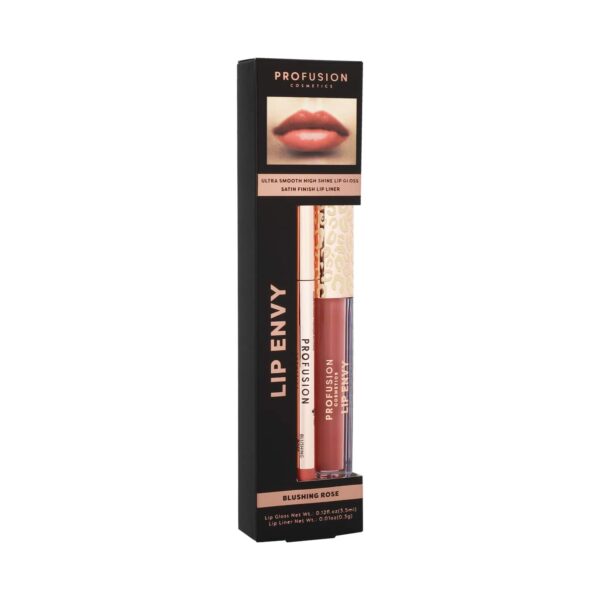 Profusion Cosmetics Lip Envy Lip Gloss & + Lip Liner Duo - Blushing Rose (3.5ml + 0.3g) - Profusion Cosmetics