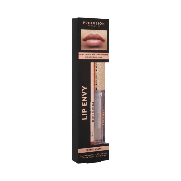 Profusion Cosmetics Lip Envy Lip Gloss & + Lip Liner Duo - Crystal Clear (3.5ml + 0.3g) - Profusion Cosmetics