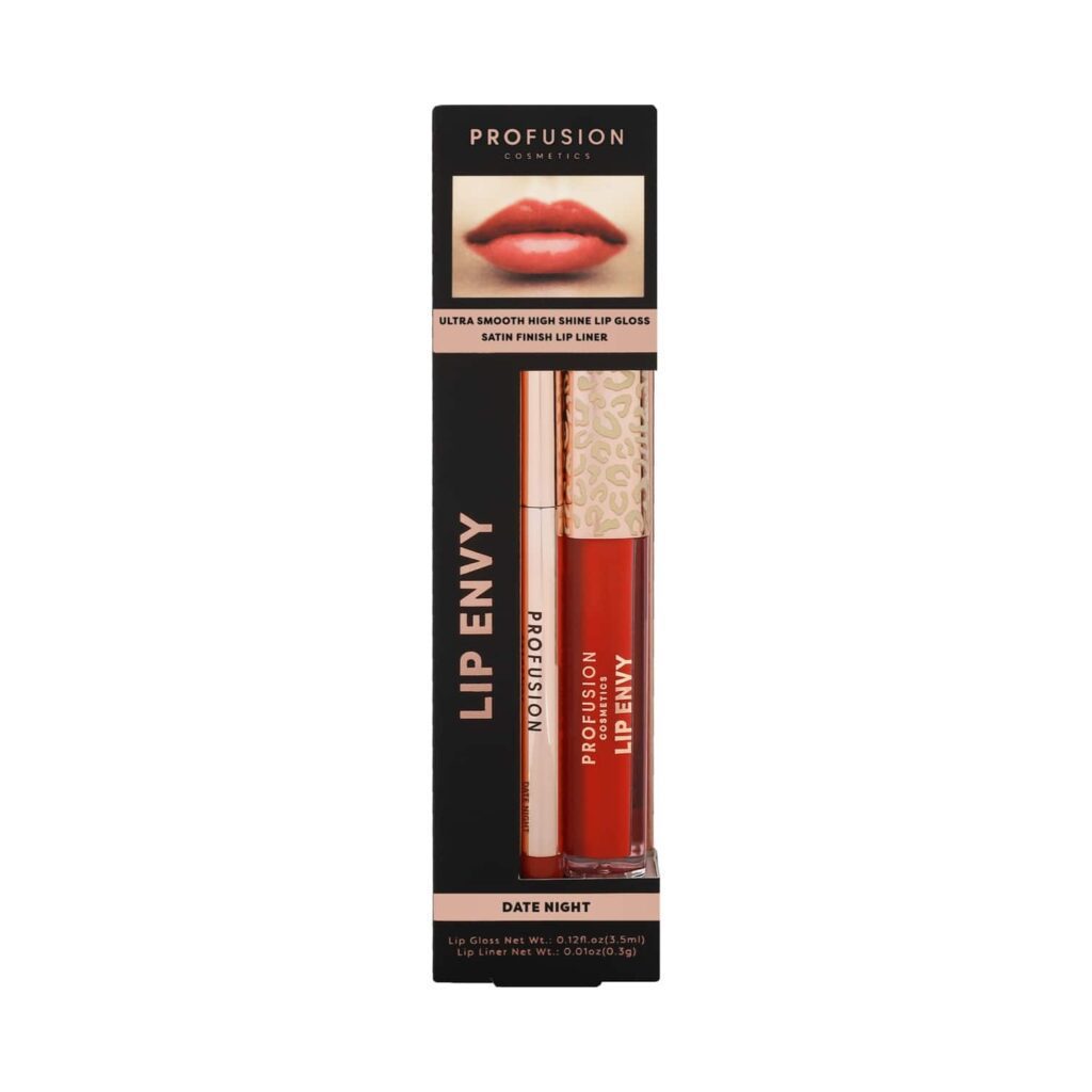 Profusion Cosmetics Lip Envy Lip Gloss & + Lip Liner Duo - Date Night (3.5ml + 0.3g) - Profusion Cosmetics