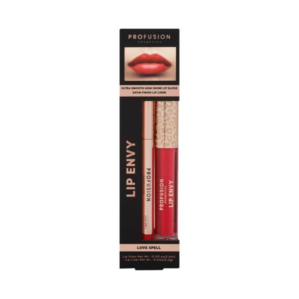 Profusion Cosmetics Lip Envy Lip Gloss & + Lip Liner Duo - Love Spell (3.5ml + 0.3g) - Profusion Cosmetics