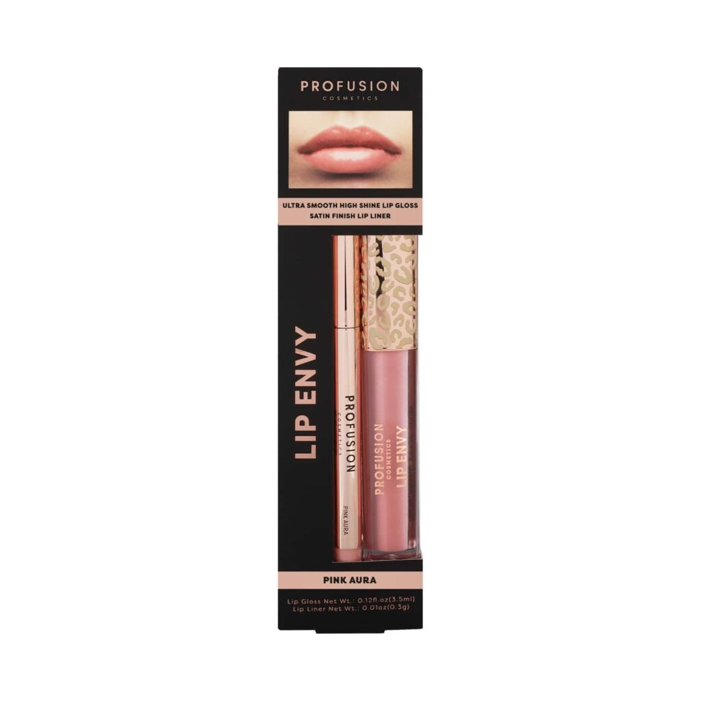 Profusion Cosmetics Lip Envy Lip Gloss & + Lip Liner Duo - Pink Aura (3.5ml + 0.3g) - Profusion Cosmetics