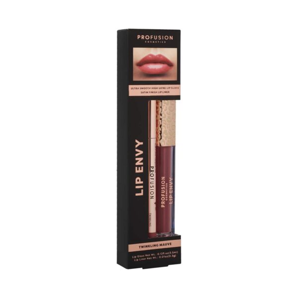 Profusion Cosmetics Lip Envy Lip Gloss & + Lip Liner Duo - Twinkling Mauve (3.5ml + 0.3g) - Profusion Cosmetics