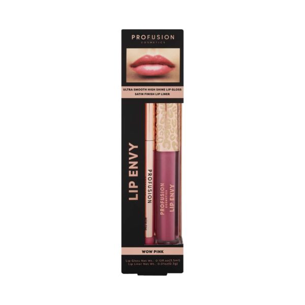 Profusion Cosmetics Lip Envy Lip Gloss & + Lip Liner Duo - Wow Pink (3.5ml + 0.3g) - Profusion Cosmetics