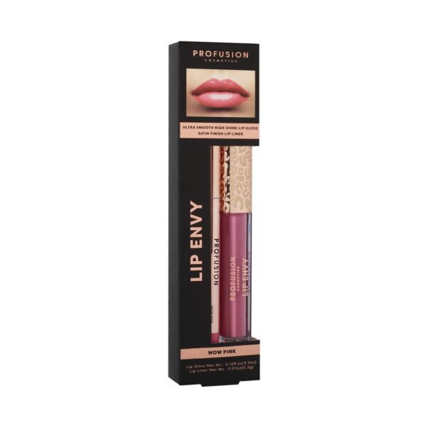 Profusion Cosmetics Lip Envy Lip Gloss & + Lip Liner Duo - Wow Pink (3.5ml + 0.3g) - Profusion Cosmetics