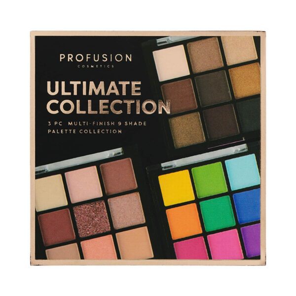 Profusion Cosmetics Multi Finish 9 Shade Eye Shadow Pallete Ultimate Collection (24.3 g) - Profusion Cosmetics