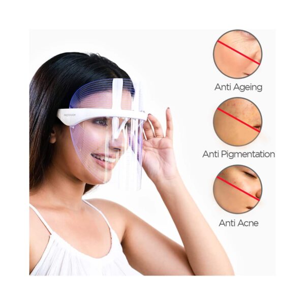 Protouch 3 in 1 LED Face Mask - Anti-Ageing & Anti-Acne, Facial Glow Mask For Clean & Clear Skin - Protouch