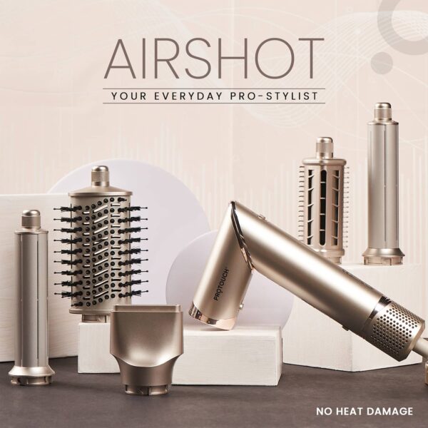 Protouch Airshot All In 1 Hair Multi Styler For Curl Smooth Dry Blow & Volume - Protouch