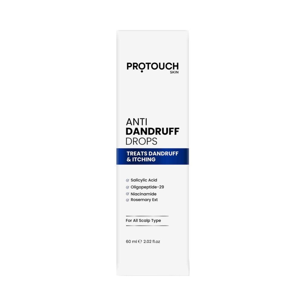 Protouch Anti Dandruff Drops with Salicylic Acid - Non Sticky Prevents Dandruff Itchiness (60 ml) - Protouch