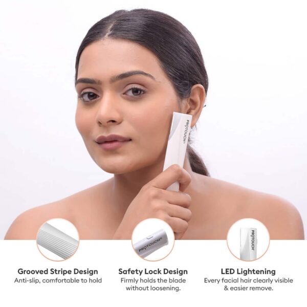 Protouch Dermaplaning Device Electric 2 in 1 Eyebrow and Face Hair Remover (250 g) - Protouch