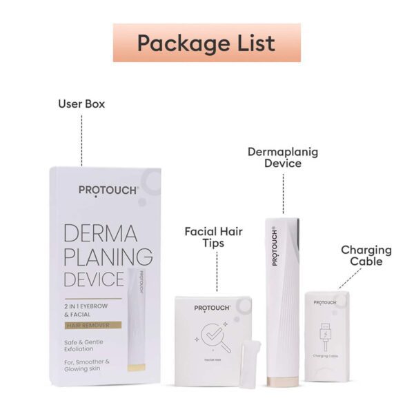Protouch Dermaplaning Device Electric 2 in 1 Eyebrow and Face Hair Remover (250 g) - Protouch