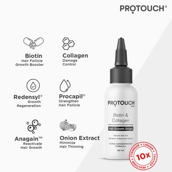 Protouch Hair Growth Maximizer Combo - Hair Growth Serum & Oil, Reduces Hair fall, Boost Regrowth - Protouch