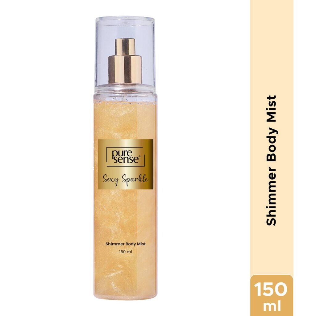 puresense Sexy Sparkle Body Mist With Gold Shimmer Jasmin Cocoa (150 ml) - puresense