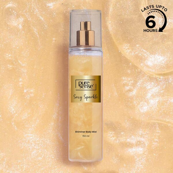 puresense Sexy Sparkle Body Mist With Gold Shimmer Jasmin Cocoa (150 ml) - puresense