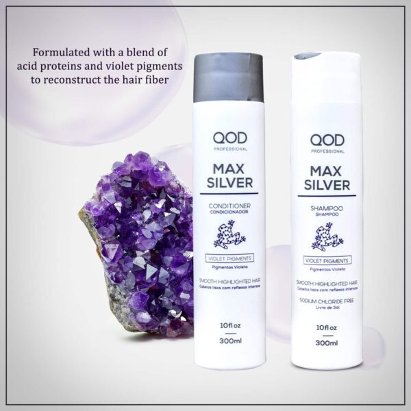 QOD Professional Max Silver Shampoo & Conditioner (300 ml) (Combo of 2) - QOD Professional