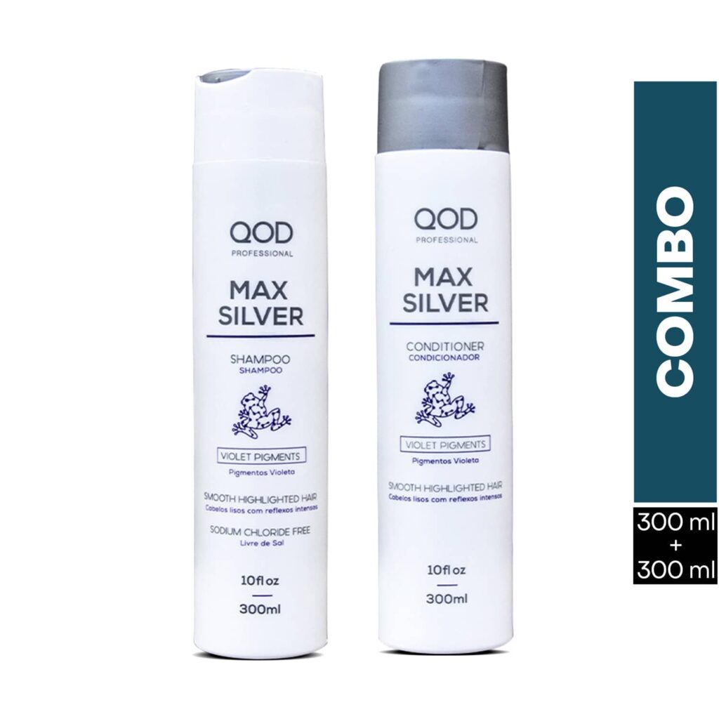 QOD Professional Max Silver Shampoo & Conditioner (300 ml) (Combo of 2) - QOD Professional
