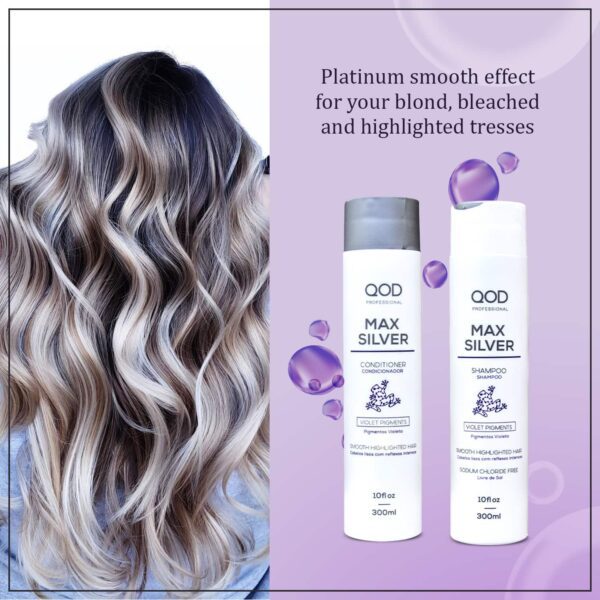 QOD Professional Max Silver Shampoo & Conditioner (300 ml) (Combo of 2) - QOD Professional