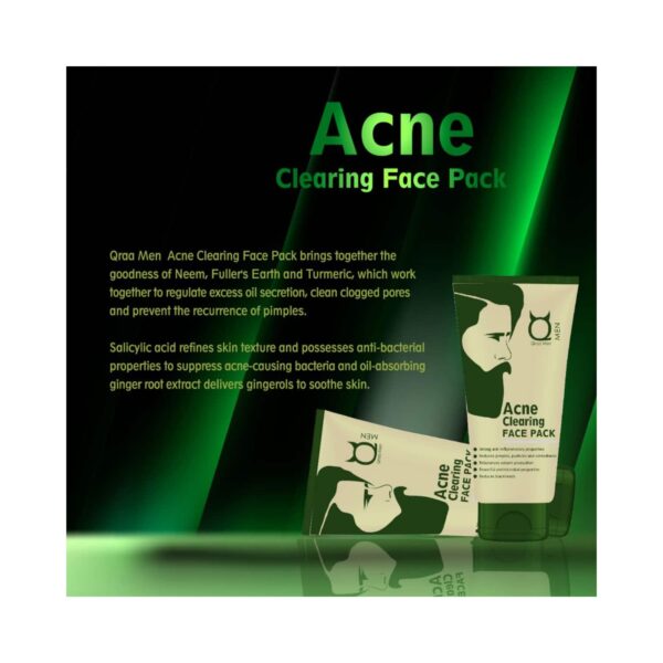 Qraa Men Acne Clearing Face Pack (100 g) - Qraamen