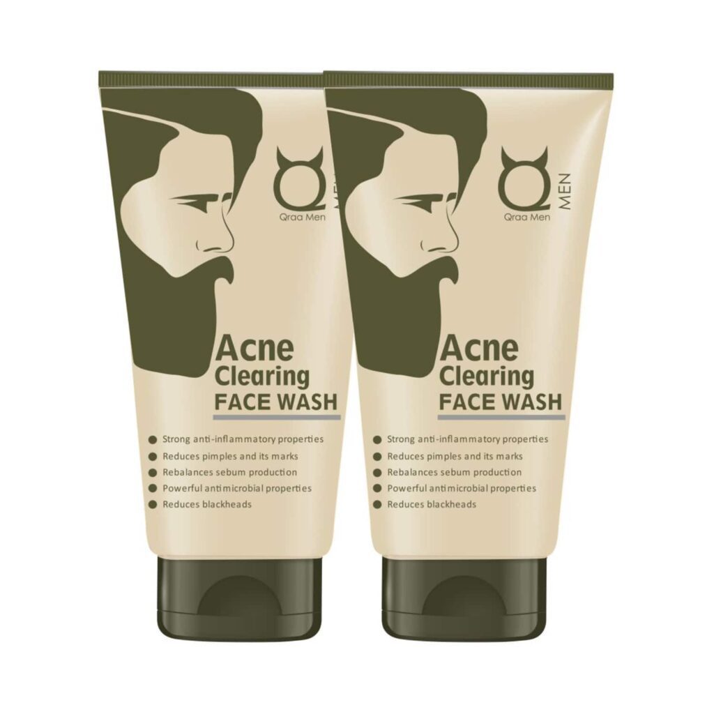 Qraa Men Acne Clearing Face Wash Combo (2 pcs) - Qraamen