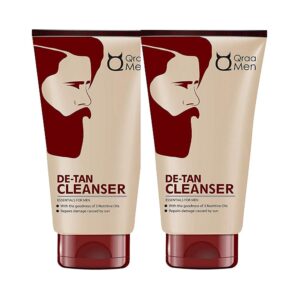 Qraa Men De Tan Cleanser Combo (2 pcs) - Qraamen