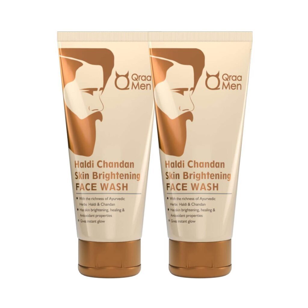 Qraa Men Haldi Chandan Skin Brightening & Lightening Face Wash Combo (2 pcs) - Qraamen
