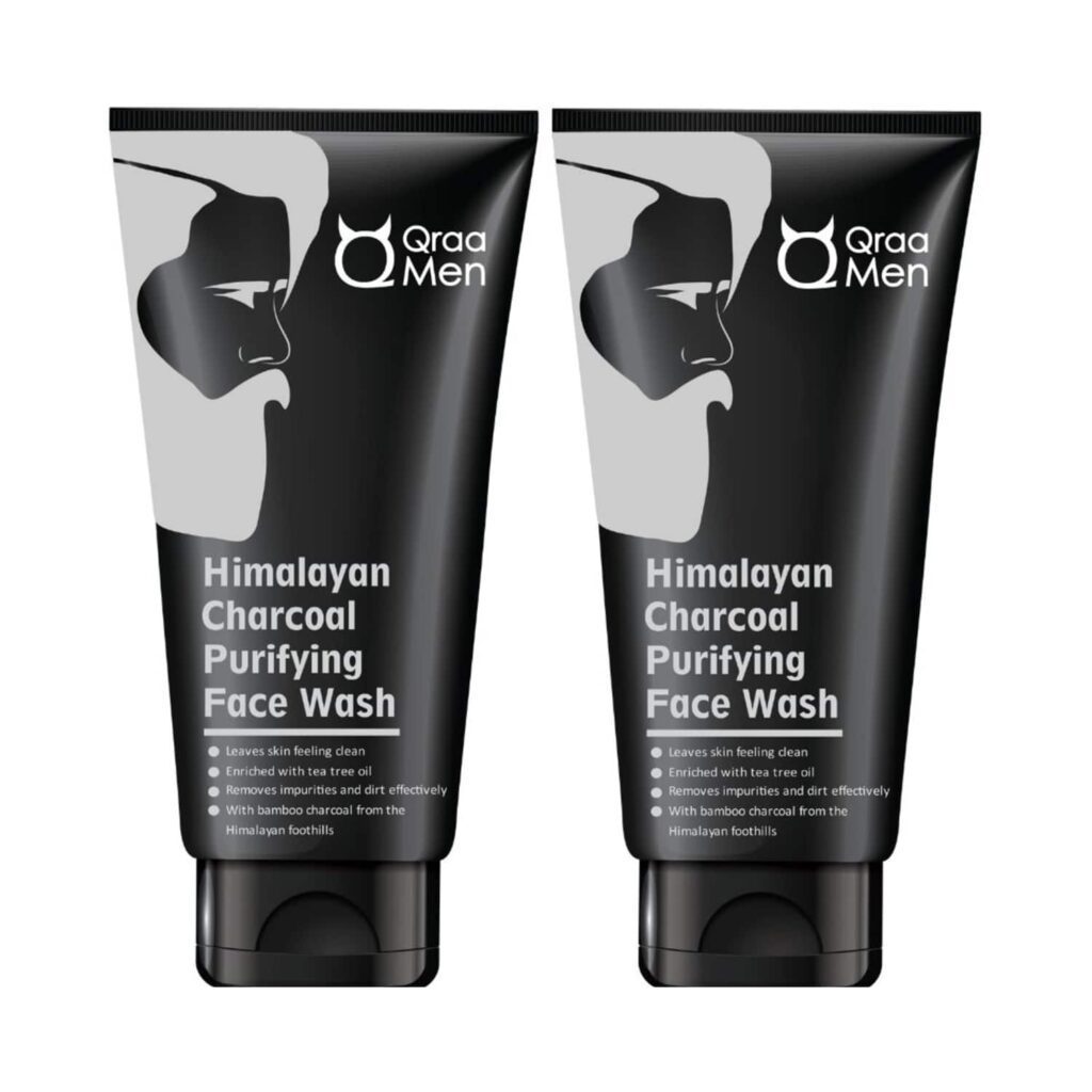 Qraa Men Himalayan Charcoal Purifying Face Wash Combo (2 pcs) - Qraamen