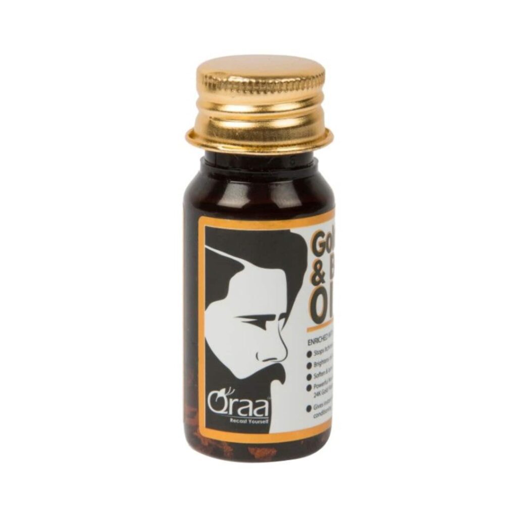 Qraa Men Luxurious Gold Face and Beard Oil (30 ml) - Qraamen