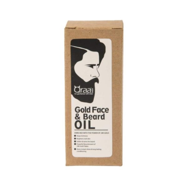 Qraa Men Luxurious Gold Face and Beard Oil (30 ml) - Qraamen