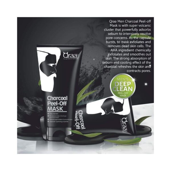 Qraa Men Men Activated Charcoal Peel Off Mask (100 g) - Qraamen