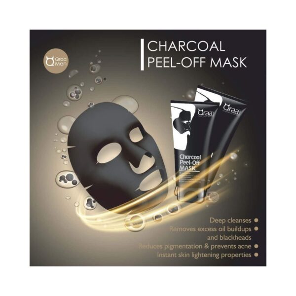 Qraa Men Men Activated Charcoal Peel Off Mask (100 g) - Qraamen