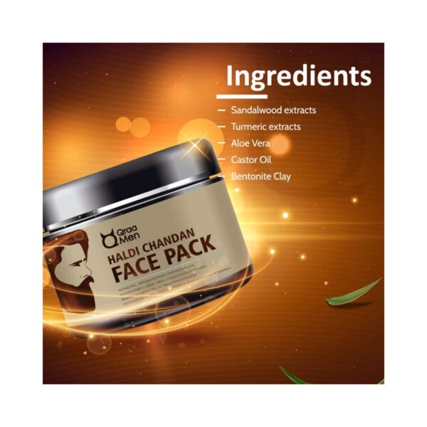Qraa Men Men Haldi Chandan Face Pack (120 g) - Qraamen
