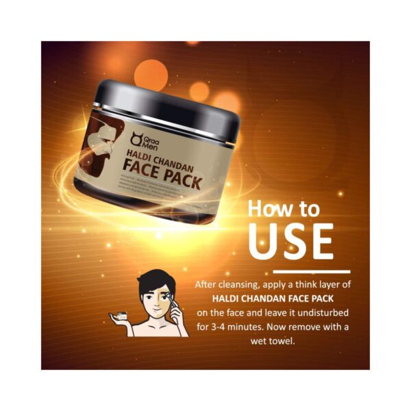 Qraa Men Men Haldi Chandan Face Pack (120 g) - Qraamen