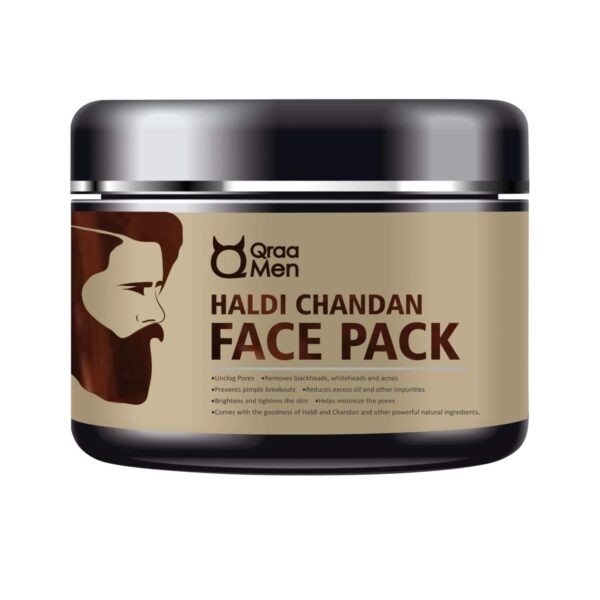 Qraa Men Men Haldi Chandan Face Pack (120 g) - Qraamen