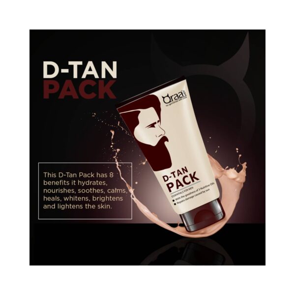 Qraamen De-Tan Face Pack (120g) & Scrub Essentials For Men (100 g) Combo - Qraa