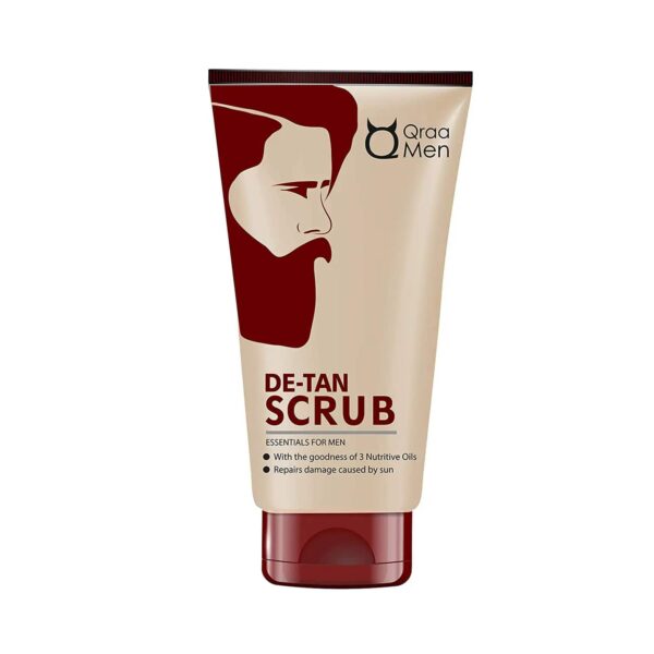 Qraamen De-Tan Face Pack (120g) & Scrub Essentials For Men (100 g) Combo - Qraa