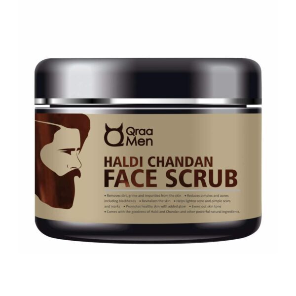 Qraamen De-Tan Face Pack, Haldi Chandan Face Scrub & Charcoal Peel Off Mask Combo - Qraamen