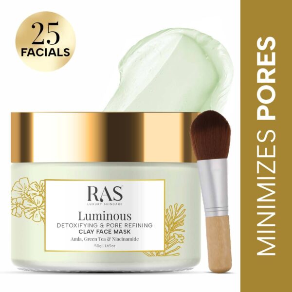 Ras Luxury Skincare Luminous Detoxifying & Pore Refining Clay Face Mask - (50 g) - Ras Luxury Skincare