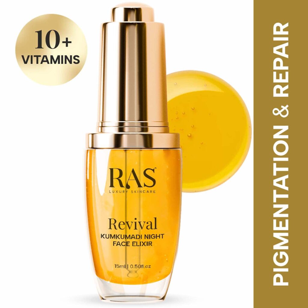 Ras Luxury Skincare Revival Kumkumadi Night Face Elixir - (15 ml) - Ras Luxury Skincare