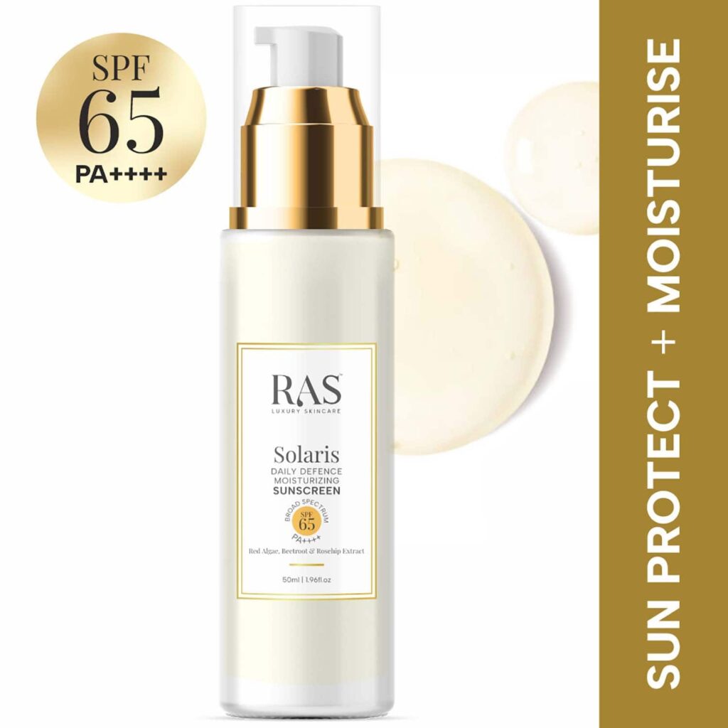 Ras Luxury Skincare Solaris Daily Defence Mineral Sunscreen With SPF 65 PA++++ (50 ml) - Ras Luxury Skincare