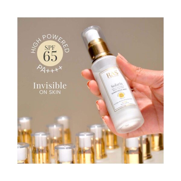 Ras Luxury Skincare Solaris Daily Defence Sunscreen Mist With SPF 65 For Face & Body (50 ml) - Ras Luxury Skincare