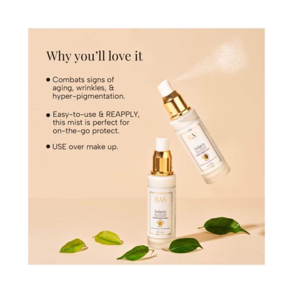 Ras Luxury Skincare Solaris Daily Defence Sunscreen Mist With SPF 65 For Face & Body (50 ml) - Ras Luxury Skincare