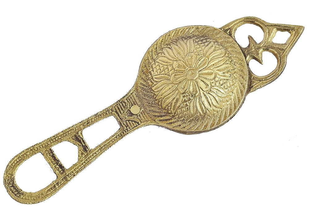 RealCraft; INSPIRING LIFES Brass kajal Pati Storage Unit - Pack of 1, Gold, 12 x 3 x 2 Centimeters
