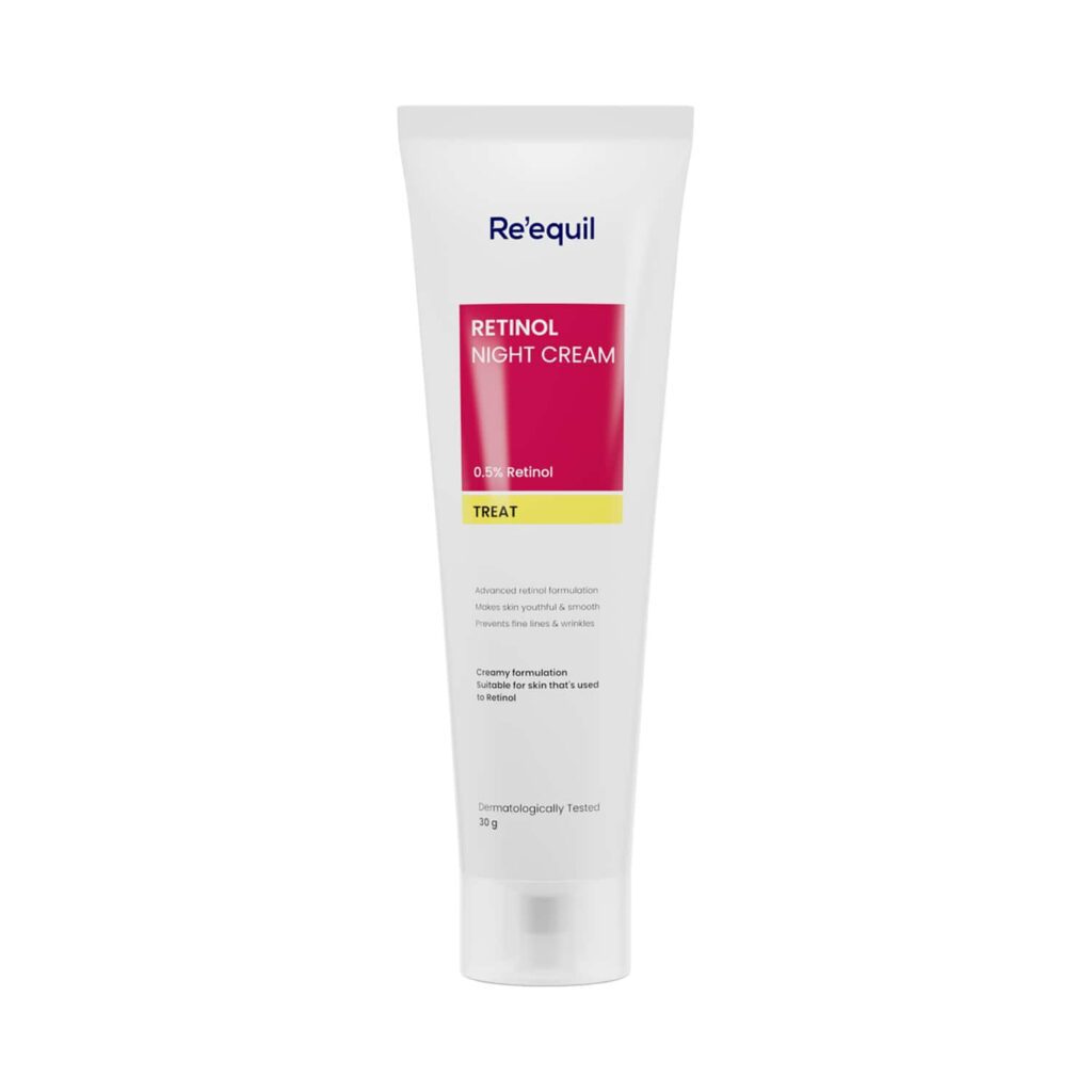 Re'equil 0.5% Retinol Night Cream Makes Skin Youthful and Smooth Wrinkles (30 g) - Re'equil